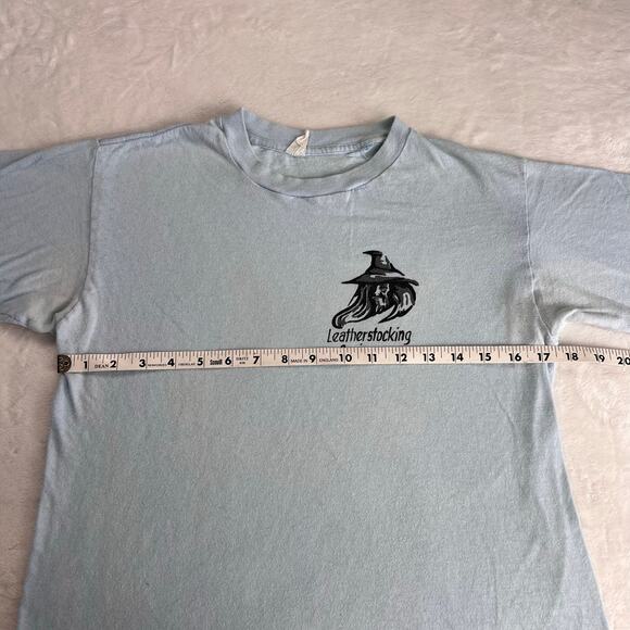 Leatherstocking Conjurers Vintage single stitch T-shirt size small/medium Blue - Picture 3 of 8